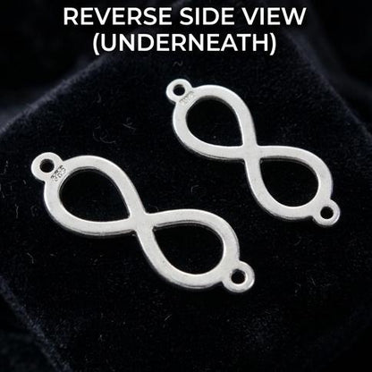 925 Sterling Silver Infinity Symbol Connector Charms, Bracelet Necklace Jewelry Making