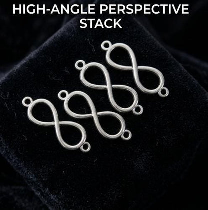 925 Sterling Silver Infinity Symbol Connector Charms, Bracelet Necklace Jewelry Making