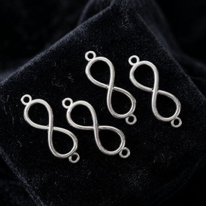 925 Sterling Silver Infinity Symbol Connector Charms, Bracelet Necklace Jewelry Making