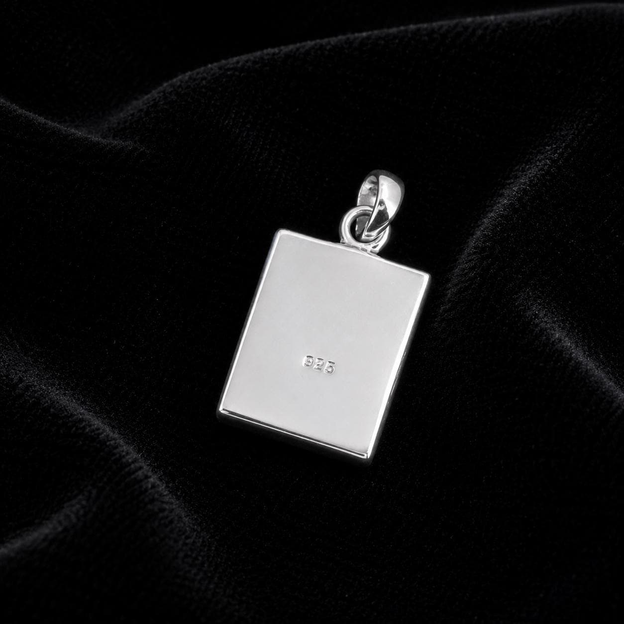 925 Sterling Silver Rectangle Bezel Pendant, Resin, Ashes, Breastmilk Crafts