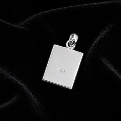 925 Sterling Silver Rectangle Bezel Pendant, Resin, Ashes, Breastmilk Crafts