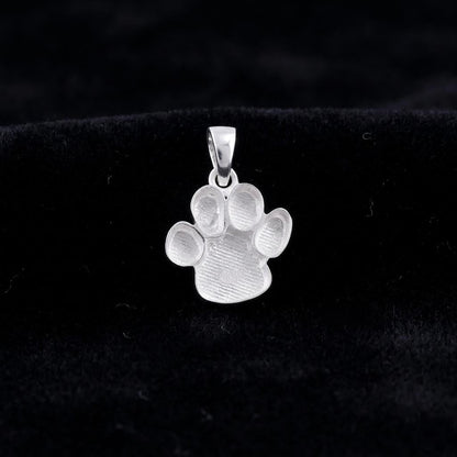925 Sterling Solid Silver 14mm Dog Paw Print Blank Bezel Pendant Setting, Good for Resin & Ashes Work, Keepsake/Breastmilk DIY, Animal Lover