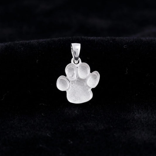 925 Sterling Solid Silver 14mm Dog Paw Print Blank Bezel Pendant Setting, Good for Resin & Ashes Work, Keepsake/Breastmilk DIY, Animal Lover