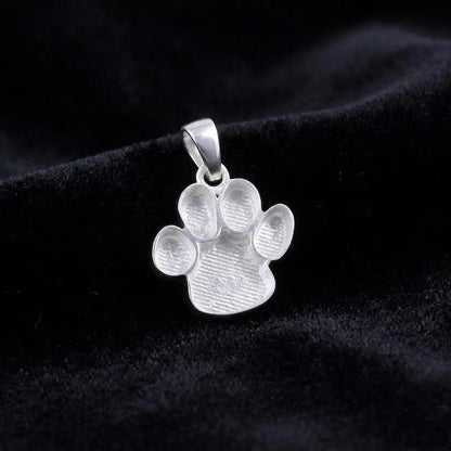 925 Sterling Solid Silver 14mm Dog Paw Print Blank Bezel Pendant Setting, Good for Resin & Ashes Work, Keepsake/Breastmilk DIY, Animal Lover