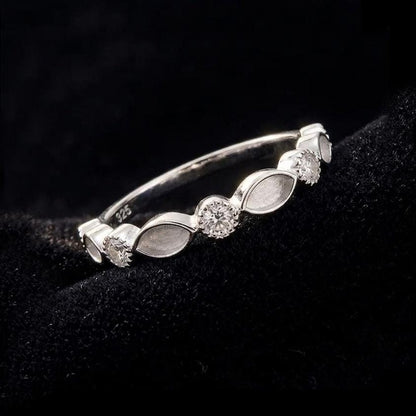 925 Sterling Solid Silver 2x4mm Marquise Shape Blank Bezel with 2mm Round Zircon Ring, Good for Resin & Ashes Work, Breastmilk/Keepsake DIY