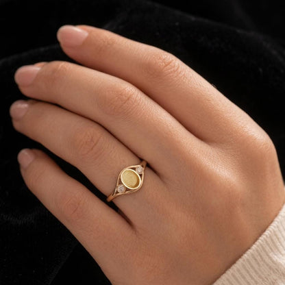 925 Sterling Silver, Oval 8x6mm Blank Bezel with CZ Set Engagement Ring, Unique Vintage Bridal Ring, Resin & Ashes, Breastmilk/Keepsake DIY