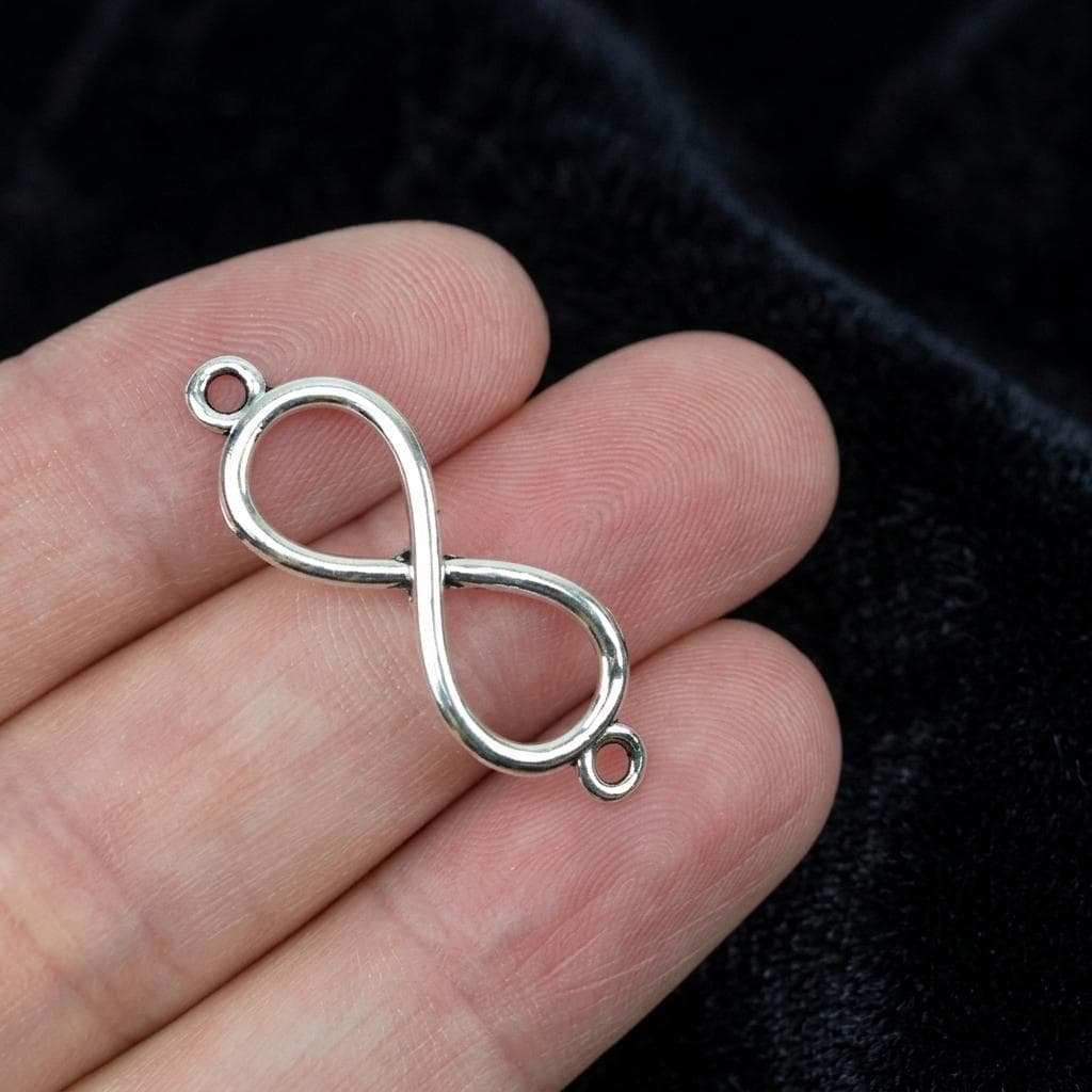 925 Sterling Silver Infinity Symbol Connector Charms, Bracelet Necklace Jewelry Making