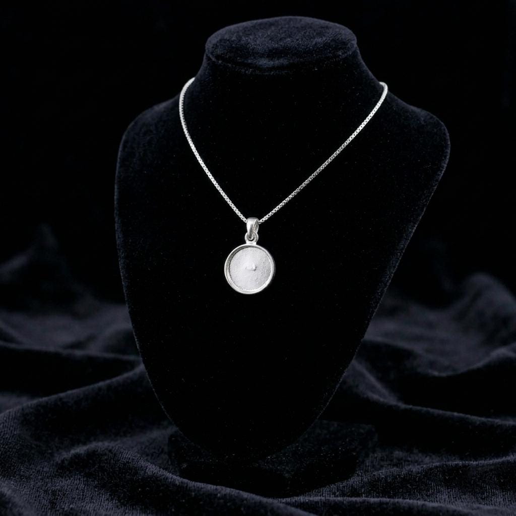 925 Sterling Solid Silver Round Blank 5mm to 20mm DIY Breastmilk/Keepsake Pendant Setting, Good for Resin & Ashes Work, Memorial DIY Charms