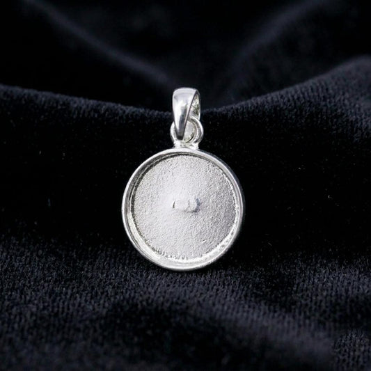 925 Sterling Solid Silver Round Blank 5mm to 20mm DIY Breastmilk/Keepsake Pendant Setting, Good for Resin & Ashes Work, Memorial DIY Charms