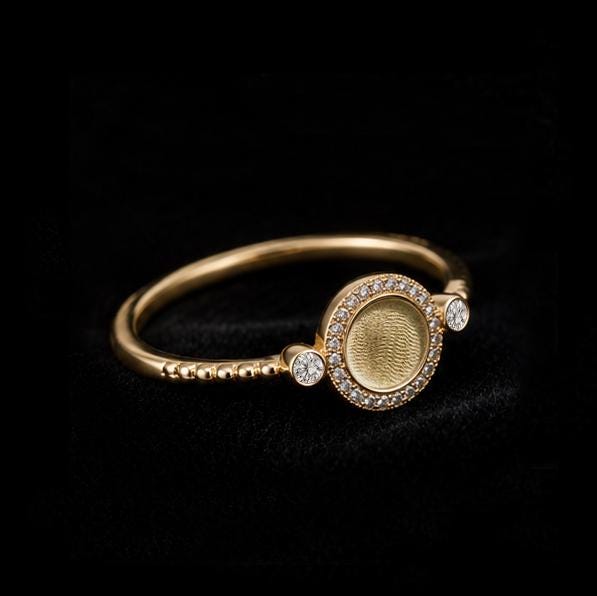 Round Bezel Ring, 6mm Blank and Zircon Setted Ring, 925 Sterling Silver Designer Ring, Resin & Ashes Work, Breastmilk/Keepsake Memorial DIY