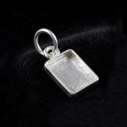 925 Sterling Silver Oval Pendant Blank Component Setting, DIY Keepsake Jewelry Tray, Bezel Base for Resin & Stone Insert, Handmade Jewelry