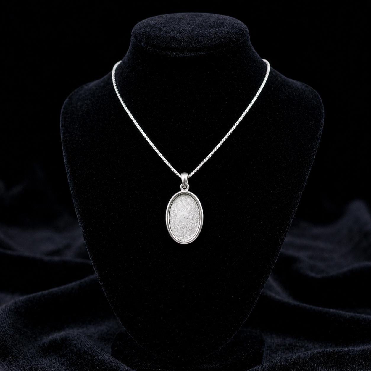 Sterling Silver Oval Blank Pendant Setting, Breastmilk Keepsake, Resin Ashes Work (6x4mm-20x15mm)