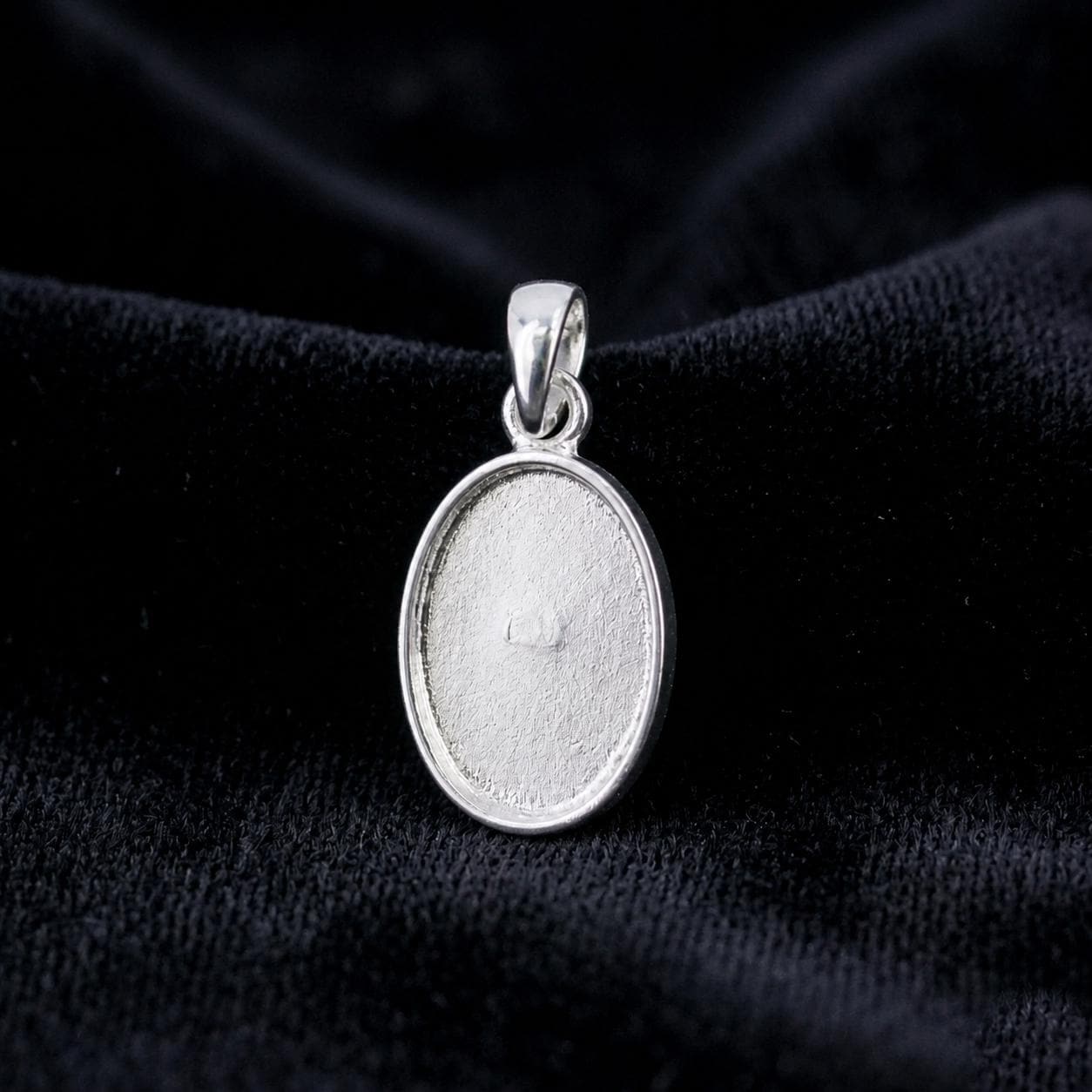 Sterling Silver Oval Blank Pendant Setting, Breastmilk Keepsake, Resin Ashes Work (6x4mm-20x15mm)