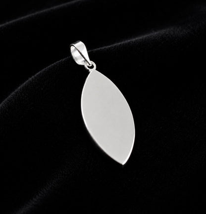 Sterling Silver Marquise Bezel Pendant, Resin, Ashes, Breastmilk Crafts (6x3mm-20x10mm)