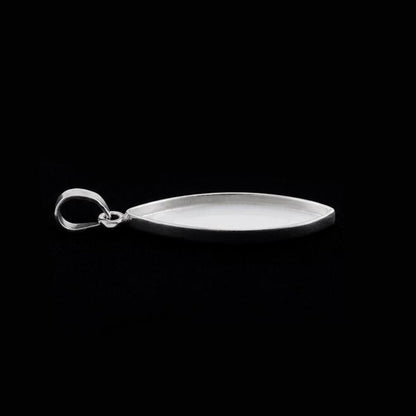 Sterling Silver Marquise Bezel Pendant, Resin, Ashes, Breastmilk Crafts (6x3mm-20x10mm)