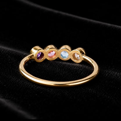 Mothers Ring 1, 2, 3, 4, 5 Stone, Birthstone Ring for Mom, Mothers Day Gift, Personalized Birthstone Jewelry Gift for Her, Personalized Ring