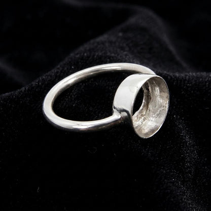 925 Sterling Silver Ring Collet 4mm To 20mm Round Blank Bezel Handmade Bezel Cup For Ring Making Metal Casting For Gemstone Setting