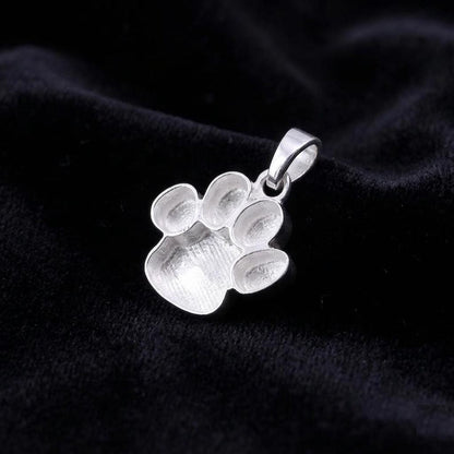 925 Sterling Solid Silver 14mm Dog Paw Print Blank Bezel Pendant Setting, Good for Resin & Ashes Work, Keepsake/Breastmilk DIY, Animal Lover