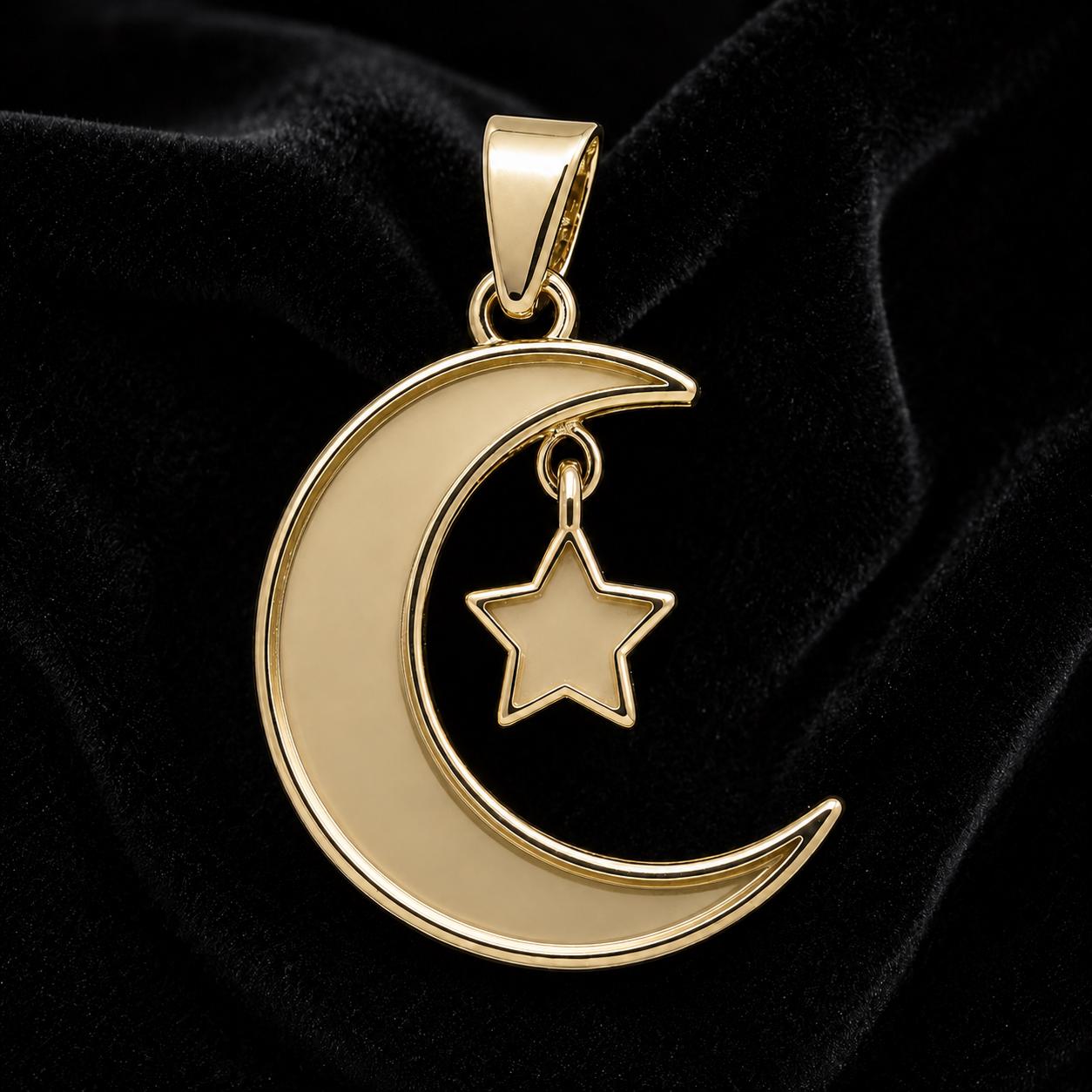 925 Sterling Silver Moon & Star Blank Bezel Pendant Setting, Breastmilk Cremation/Keepsake, Good for Resin or Ashes, Celestial Memorial DIY