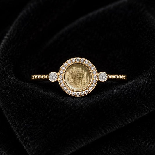 Round Bezel Ring, 8mm Blank and Zircon Setted Ring, 925 Sterling Silver Designer Ring, Resin & Ashes Work, Breastmilk/Keepsake Memorial DIY