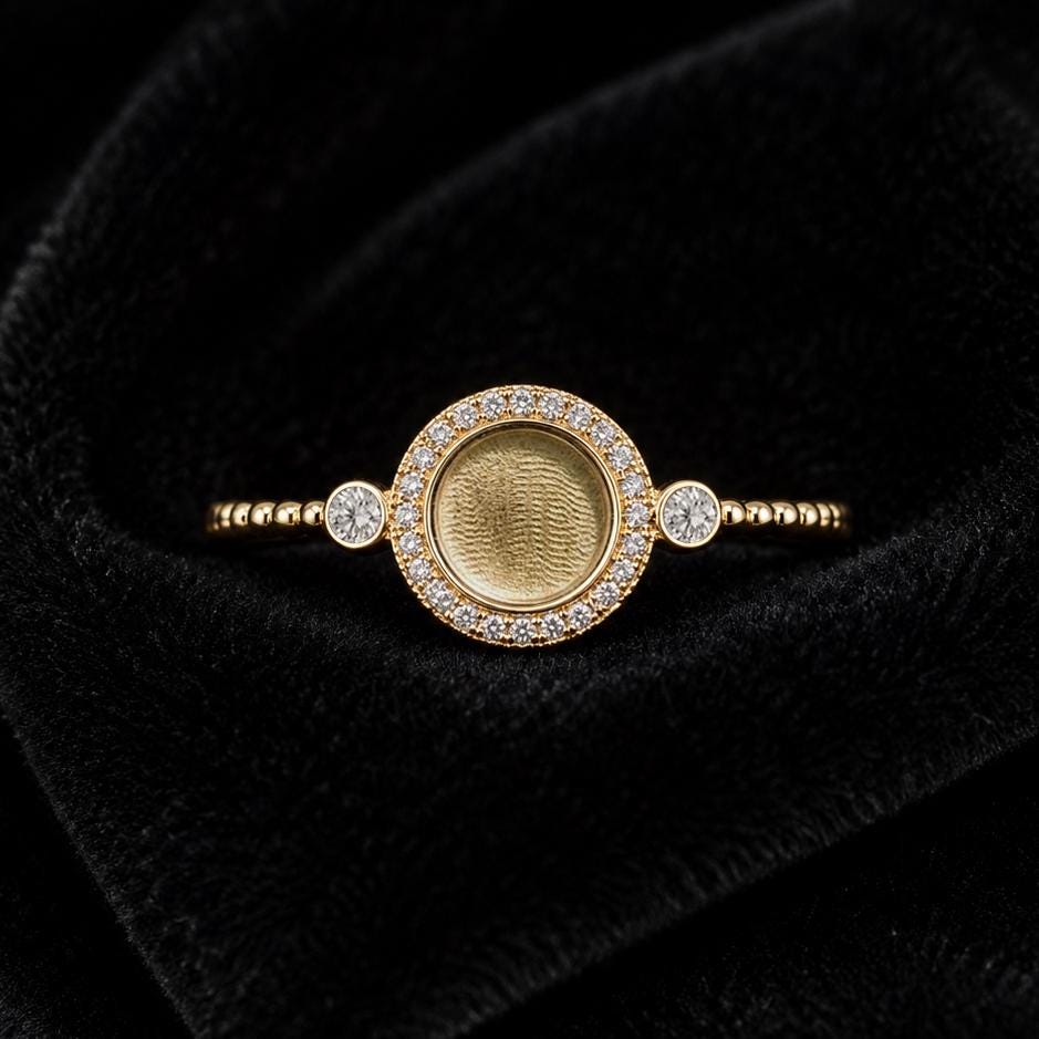 Round Bezel Ring, 6mm Blank and Zircon Setted Ring, 925 Sterling Silver Designer Ring, Resin & Ashes Work, Breastmilk/Keepsake Memorial DIY