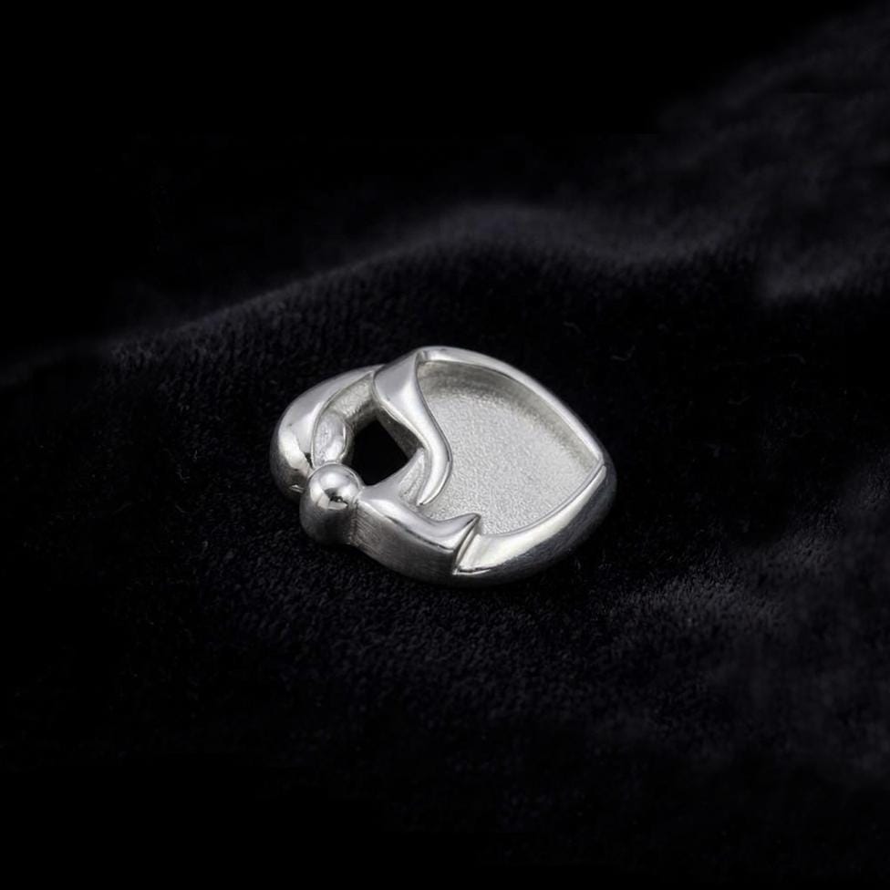 925 Sterling Silver Heart 9x9mm Mother Baby Love Blank Bezel Pendant Setting, For Mother Milk or Resin Keepsake/DIY Crafts, Memorial Locket