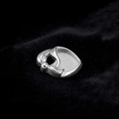 925 Sterling Silver Heart 9x9mm Mother Baby Love Blank Bezel Pendant Setting, For Mother Milk or Resin Keepsake/DIY Crafts, Memorial Locket