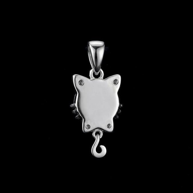 925 Sterling Silver Cat Face 12mm Blank Bezel CZ Pendant Setting, Breastmilk/Keepsake, Good for Resin & Ashes Work, Memorial Cat Pet Lover