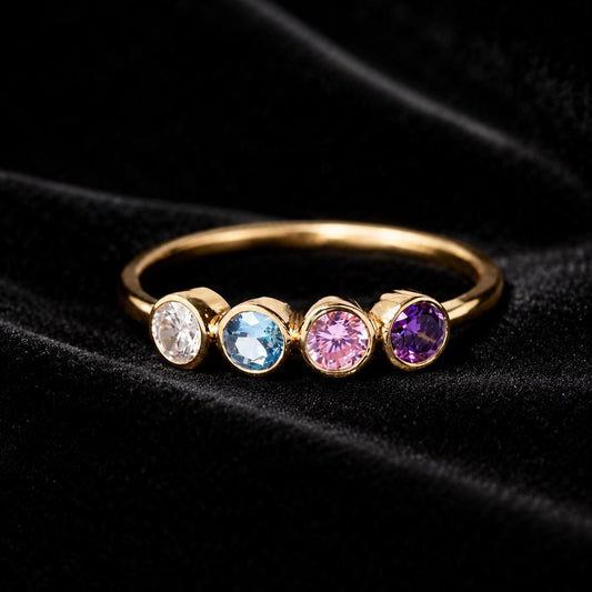 Mothers Ring 1, 2, 3, 4, 5 Stone, Birthstone Ring for Mom, Mothers Day Gift, Personalized Birthstone Jewelry Gift for Her, Personalized Ring