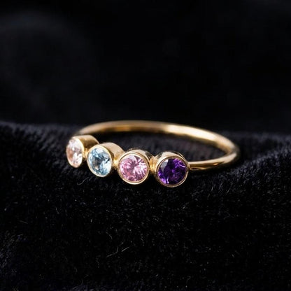 Mothers Ring 1, 2, 3, 4, 5 Stone, Birthstone Ring for Mom, Mothers Day Gift, Personalized Birthstone Jewelry Gift for Her, Personalized Ring