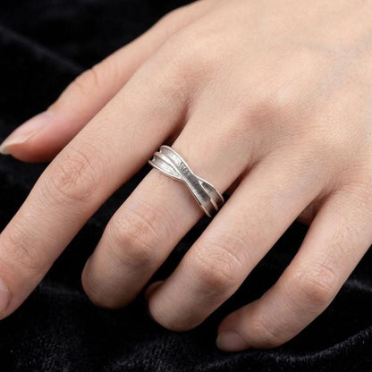 925 Sterling Solid Silver 3mm Wide Two Blank Channel Criss Cross Ring, Good for Inlay, Resin & Ashes Work, Keepsake Ring Setting, DIY Crafts