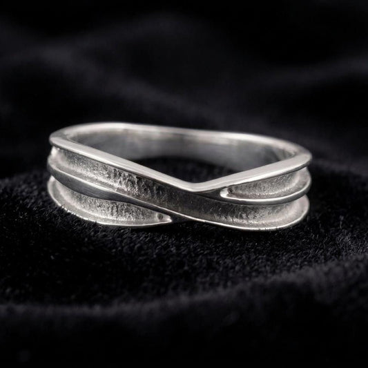 925 Sterling Solid Silver 3mm Wide Two Blank Channel Criss Cross Ring, Good for Inlay, Resin & Ashes Work, Keepsake Ring Setting, DIY Crafts