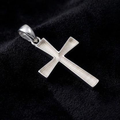 925 Sterling Solid Silver Cross Shape Blank Bezel Pendant, Good for Crushed Opal, Resin & Ashes, Croix, Bijoux Grec, Gioielli Greco, Kreuz