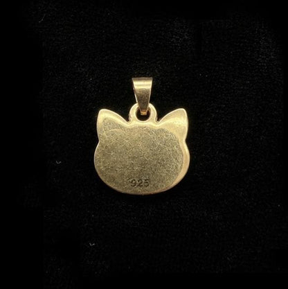 925 Sterling Silver Cat Head 12mm Blank Bezel Pendant Setting, Breastmilk/Keepsake, Good for Resin & Ashes Work,Memorial Cat Face, Pet Lover
