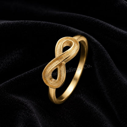 925 Sterling Solid Silver, Infinity Blank Channel Ring Setting, Good for Inlay Resin & Ashes Work, Keepsake Breastmilk DIY, Memorial Crafts