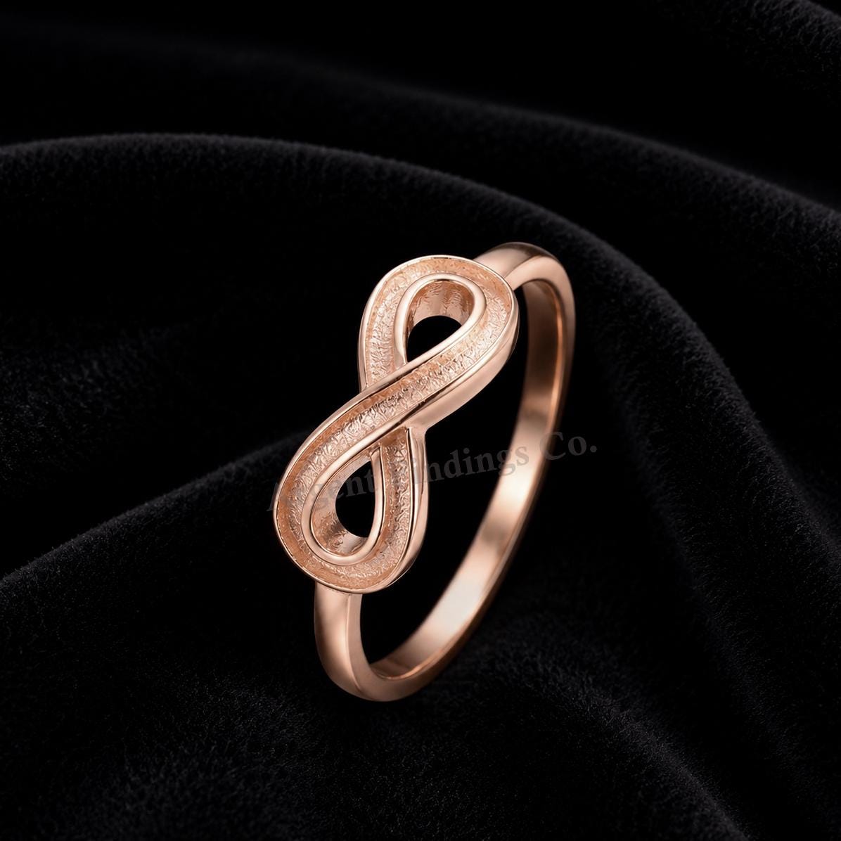 925 Sterling Solid Silver, Infinity Blank Channel Ring Setting, Good for Inlay Resin & Ashes Work, Keepsake Breastmilk DIY, Memorial Crafts