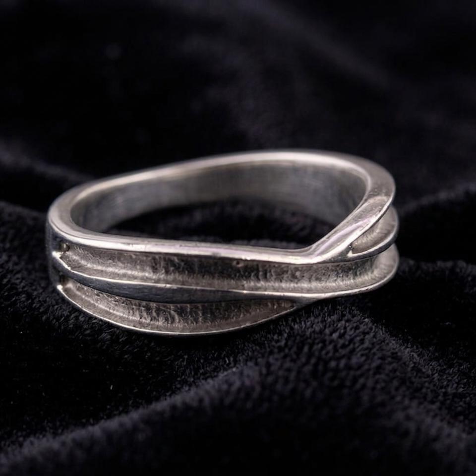 925 Sterling Solid Silver 3mm Wide Two Blank Channel Criss Cross Ring, Good for Inlay, Resin & Ashes Work, Keepsake Ring Setting, DIY Crafts