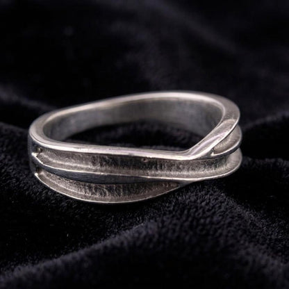 925 Sterling Solid Silver 3mm Wide Two Blank Channel Criss Cross Ring, Good for Inlay, Resin & Ashes Work, Keepsake Ring Setting, DIY Crafts