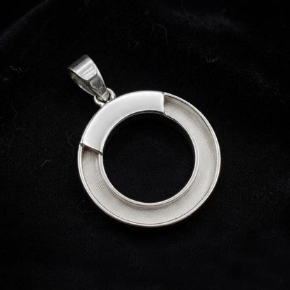 925 Sterling Silver, Circle Horseshoe Blank Bezel Pendant Setting Keepsake Memorial DIY Good for Pour Braided Horse hair & Resin Ashes Work