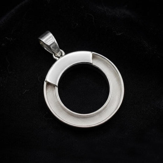 925 Sterling Silver, Circle Horseshoe Blank Bezel Pendant Setting Keepsake Memorial DIY Good for Pour Braided Horse hair & Resin Ashes Work