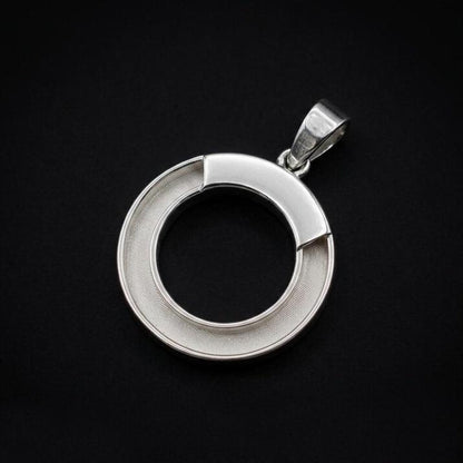 925 Sterling Silver, Circle Horseshoe Blank Bezel Pendant Setting Keepsake Memorial DIY Good for Pour Braided Horse hair & Resin Ashes Work