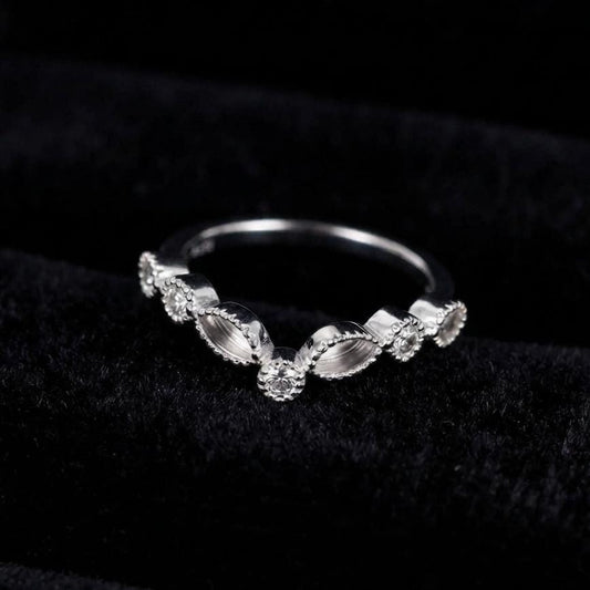 925 Sterling Solid Silver Marquise Blank Bezel with CZ Set Ring, Good for Resin & Ashes Breastmilk DIY Work, Keepsake Ring, Memorial Jewelry