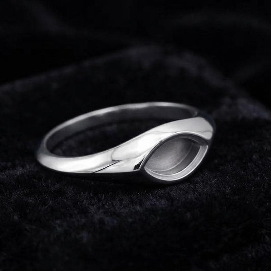 925 Sterling Solid Silver 4x8mm Marquise Blank Bezel Ring Settings, Good for Resin & Ashes Work, Keepsake/Breastmilk DIY, Jewelry Crafts