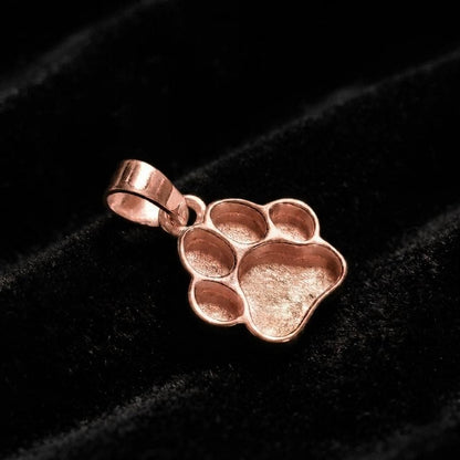 925 Sterling Solid Silver 16mm Dog Paw Print Blank Bezel Pendant Setting, Good for Resin & Ashes Work, Keepsake/Breastmilk DIY, Animal Lover