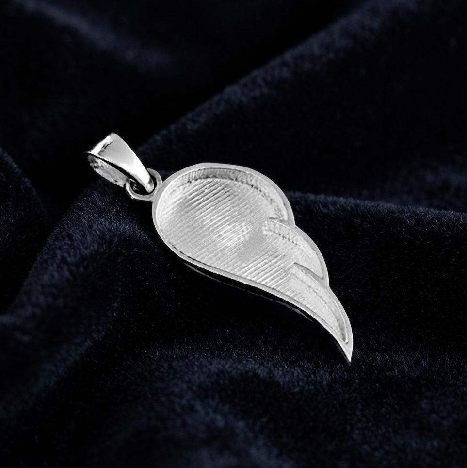 Angel Wings Shape Blank Bezel Pendant Setting, 925 Sterling Silver, Good for Resin & Ashes Work, Keepsake/Breastmilk DIY Craft, Locket Bezel