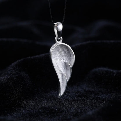 Angel Wings Shape Blank Bezel Pendant Setting, 925 Sterling Silver, Good for Resin & Ashes Work, Keepsake/Breastmilk DIY Craft, Locket Bezel