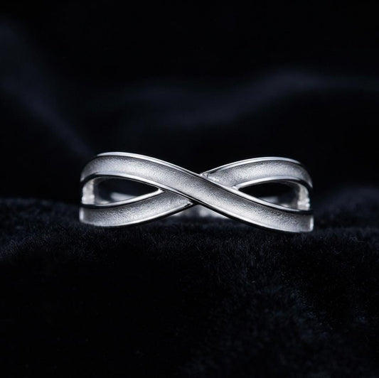 925 Sterling Solid Silver Infinity Ring Both Side 3mm Wide Blank Bezel, Good for Inlay Resin & Ashes Work, Keepsake Breastmilk DIY Crafts