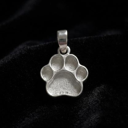 925 Sterling Solid Silver 16mm Dog Paw Print Blank Bezel Pendant Setting, Good for Resin & Ashes Work, Keepsake/Breastmilk DIY, Animal Lover
