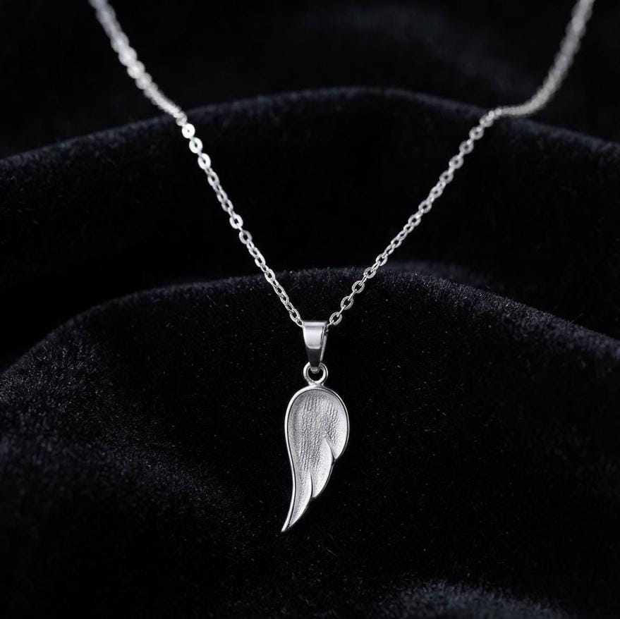 Angel Wings Shape Blank Bezel Pendant Setting, 925 Sterling Silver, Good for Resin & Ashes Work, Keepsake/Breastmilk DIY Craft, Locket Bezel